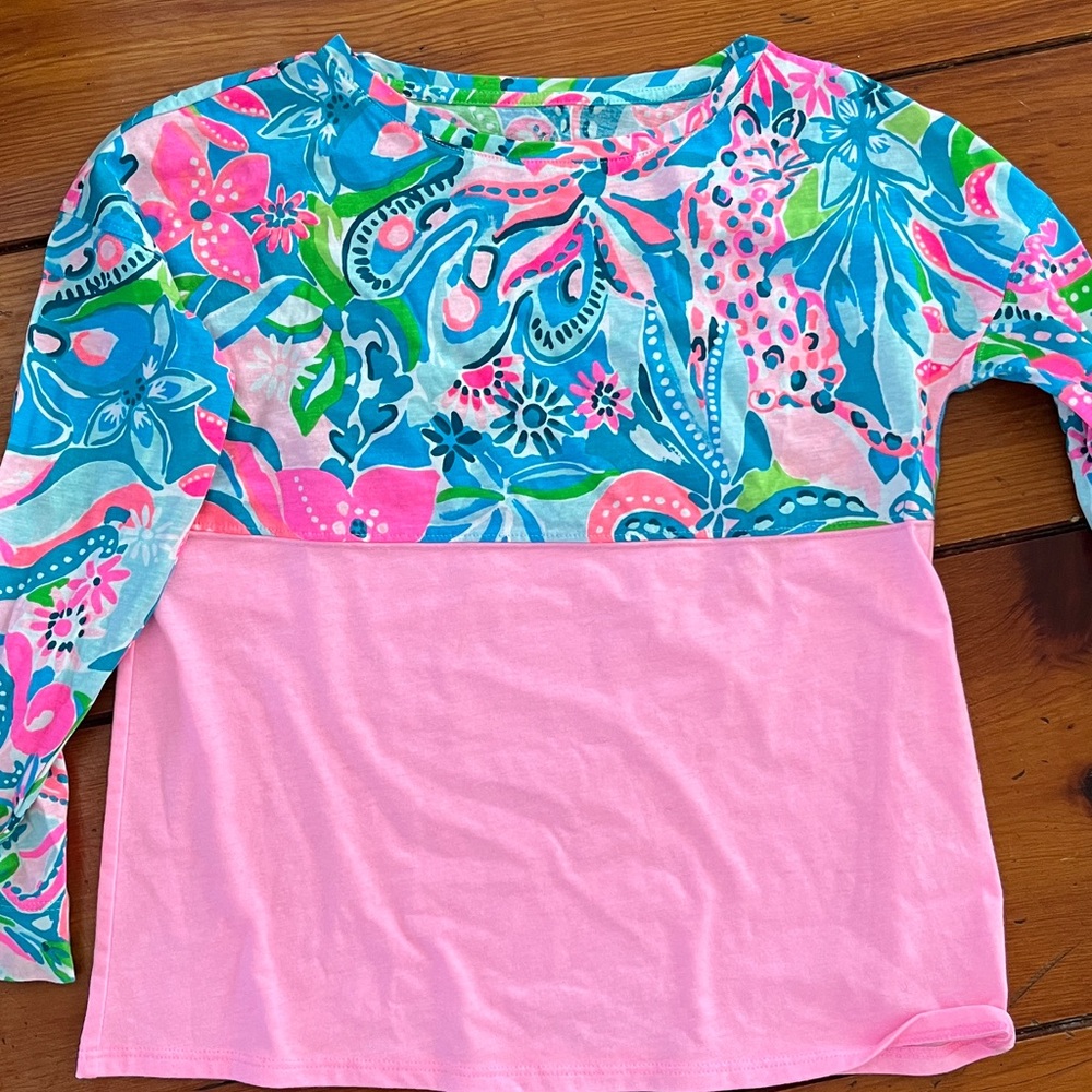 Lilly Pulitzer Floral Long Sleeve Top